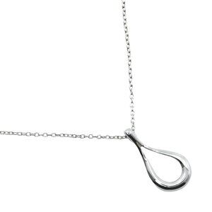 TIFFANY&Co. Open teardrop Necklace Elsa Peretti Silver925 2.6g Women